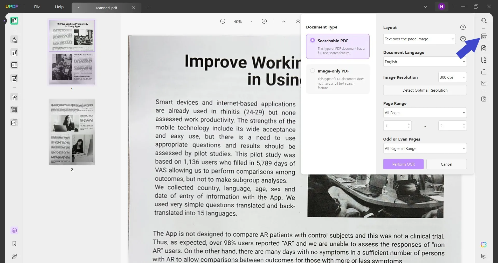 convert scanned books into editable PDF