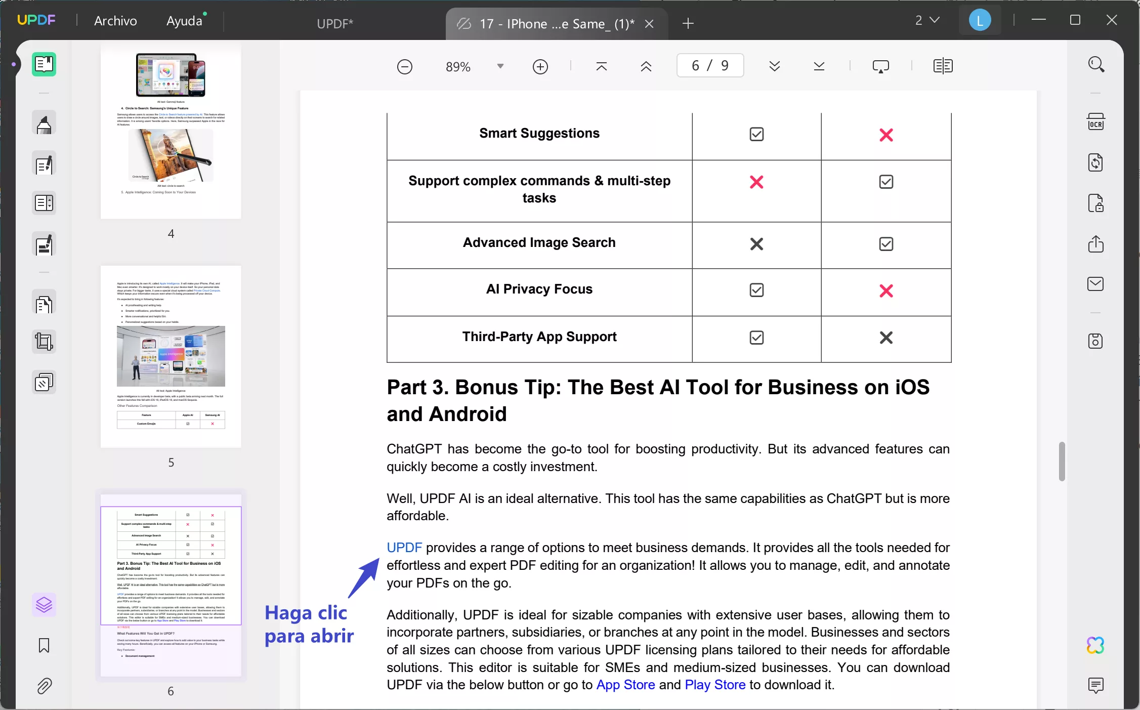 Los hipervínculos de Word a PDF no funcionan, haga clic